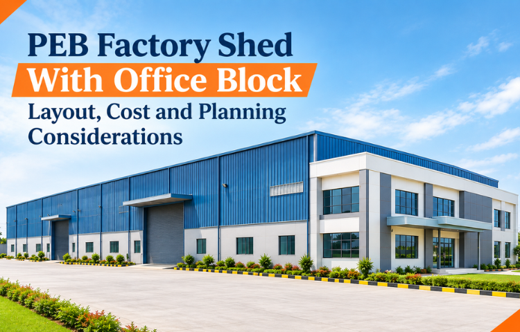 PEB Factory Shed With Office Block: Layout, Cost and Planning Considerations